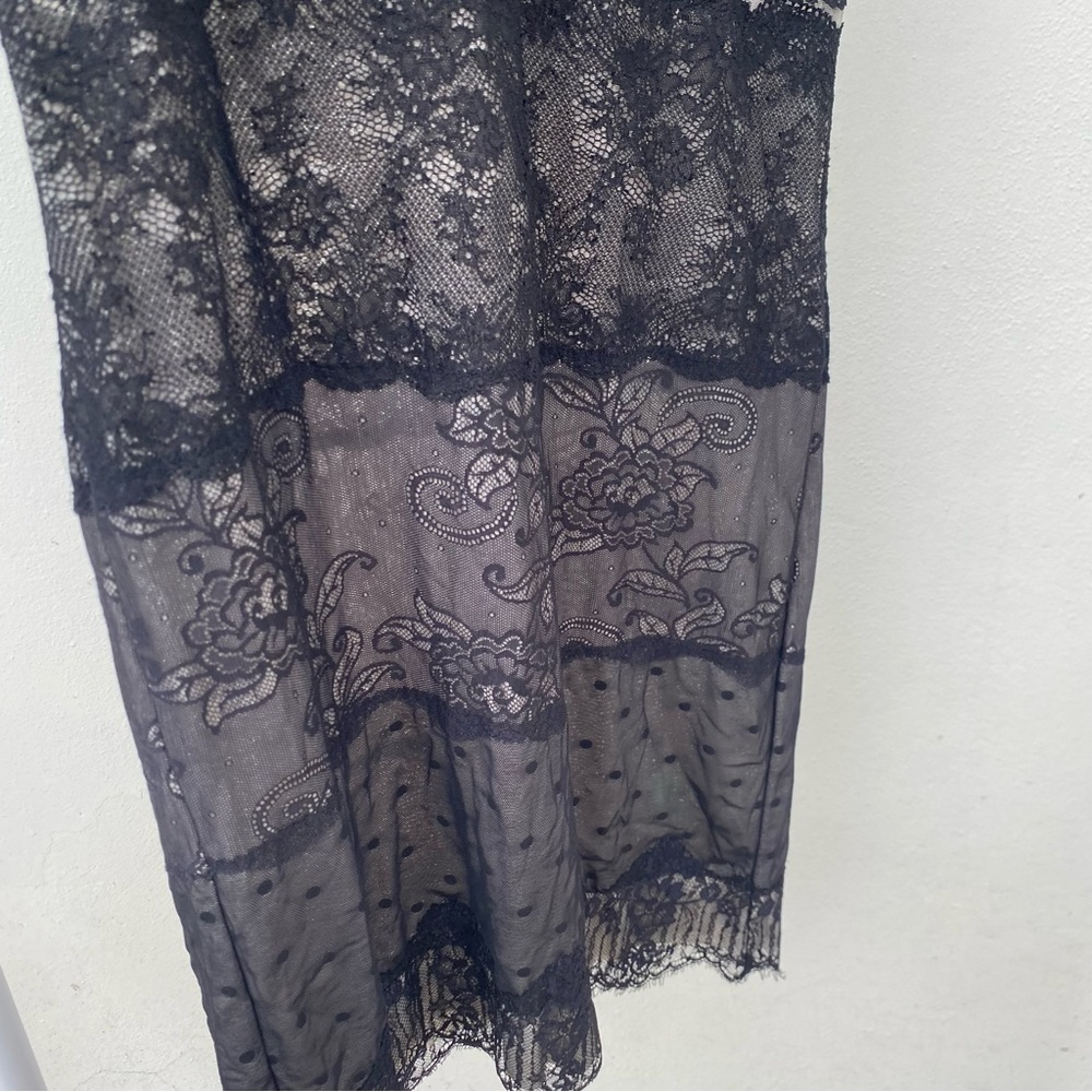 Y2K Euro Whimsygoth Black Mesh & Lace Dress Size Medium - Picture 5 of 10